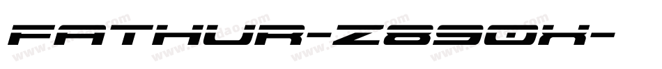 Fathur-z890X字体转换