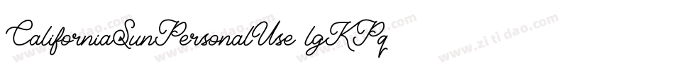 CaliforniaSunPersonalUse-lgKPq字体转换