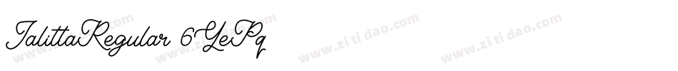 JalittaRegular-6YePq字体转换