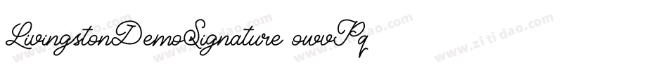 LivingstonDemoSignature-owvPq字体转换