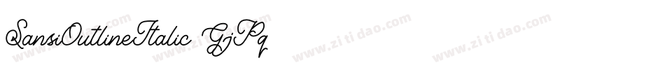 SansiOutlineItalic-GjPq字体转换
