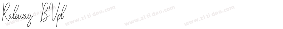 Raleway-BVpl字体转换