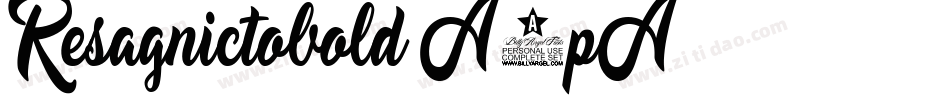 Resagnictobold-A4pA字体转换