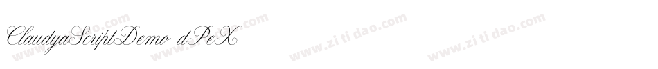 ClaudyaScriptDemo-dPeX字体转换