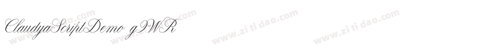 ClaudyaScriptDemo-g9WR字体转换