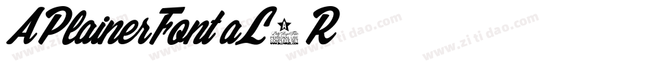 APlainerFont-aL7R字体转换