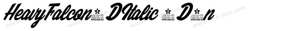 HeavyFalcon3DItalic-9D0n字体转换