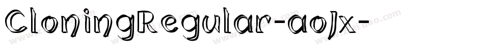 CloningRegular-aoJx字体转换