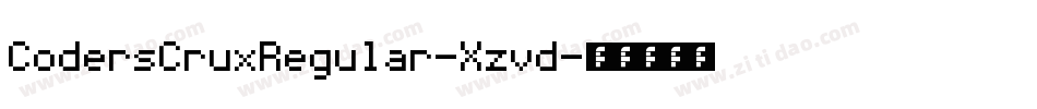 CodersCruxRegular-Xzvd字体转换