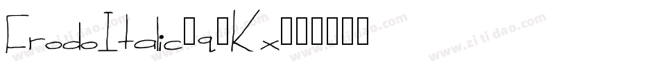 FrodoItalic-q2Kx字体转换