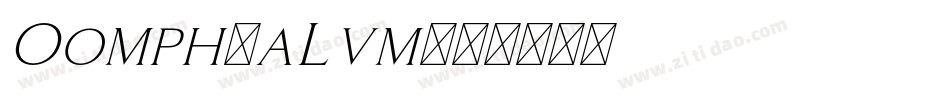 Oomph-aLvm字体转换