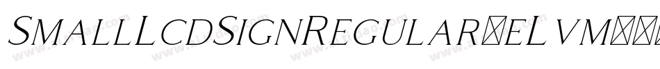 SmallLcdSignRegular-eLvm字体转换