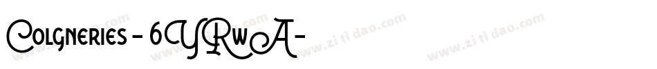 Colgneries-6YRwA字体转换