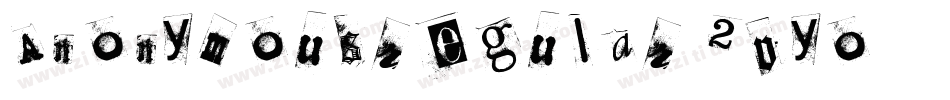 Anonymousregular-2vyo字体转换