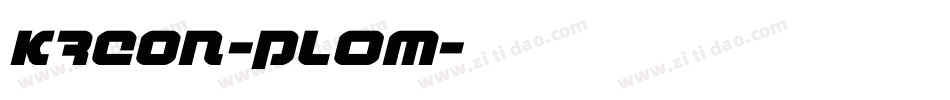 Kreon-PLOm字体转换