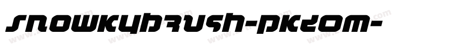 Snowkybrush-PKZOm字体转换