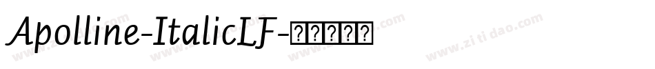 Apolline-ItalicLF字体转换