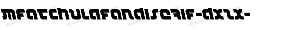 MFatchulAfandiSerif-dXzx字体转换