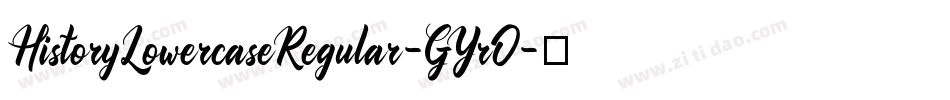 HistoryLowercaseRegular-GYrO字体转换