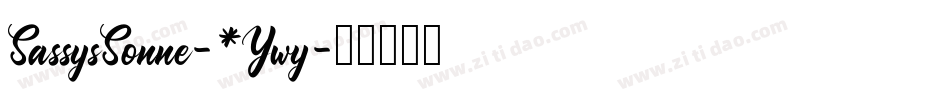 SassysSonne-9Ywy字体转换