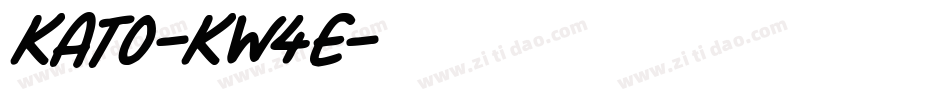 Kato-KW4e字体转换 Kato-KW4e字体转换