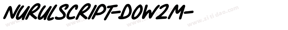 NurulScript-DOW2m字体转换