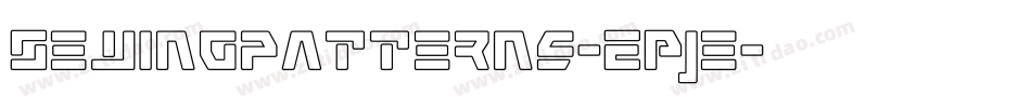 Sewingpatterns-EPje字体转换