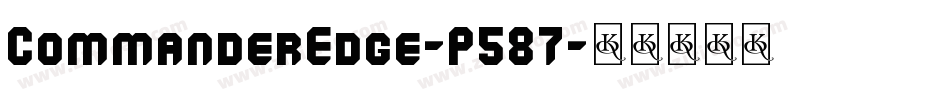 CommanderEdge-P587字体转换