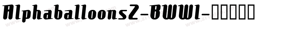 Alphaballoons2-BWWl字体转换