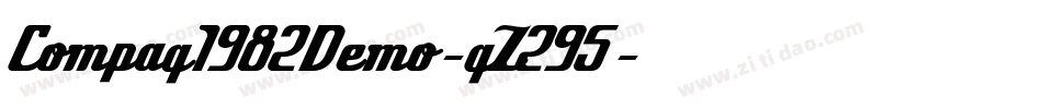 Compaq1982Demo-qZ295字体转换