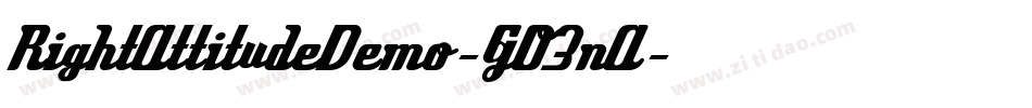 RightAttitudeDemo-GO3nA字体转换