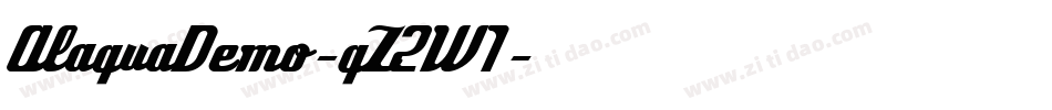AlaquaDemo-qZ2W1字体转换