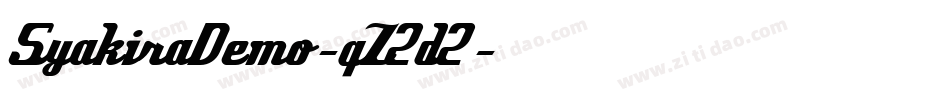 SyakiraDemo-qZ2d2字体转换