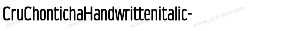 CruChontichaHandwrittenitalic-v2WA字体转换