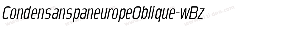 CondensanspaneuropeOblique-wBzP字体转换