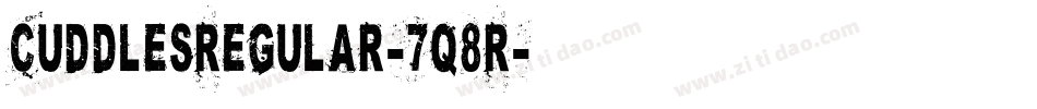 CuddlesRegular-7q8R字体转换