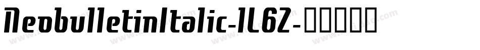 NeobulletinItalic-lL6Z字体转换