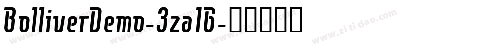 BolliverDemo-3za1G字体转换