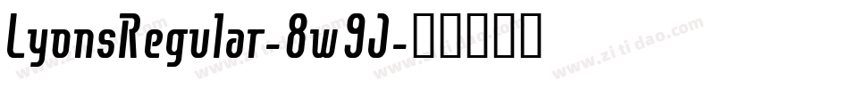 LyonsRegular-8w9J字体转换