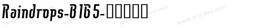 Raindrops-B1G5字体转换