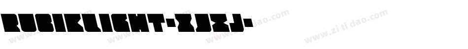 RubikLight-xJXj字体转换