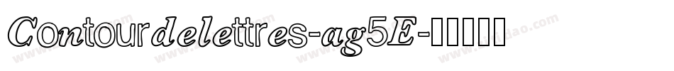 Contourdelettres-ag5E字体转换