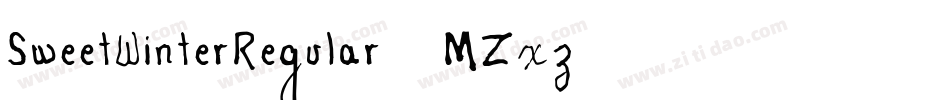 SweetWinterRegular-8MZxz字体转换