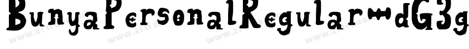 BunyaPersonalRegular-dG3g字体转换