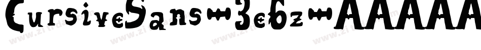 CursiveSans-3e6z字体转换