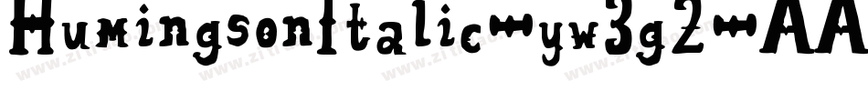 HumingsonItalic-yw3g2字体转换