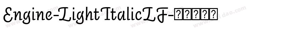 Engine-LightItalicLF字体转换