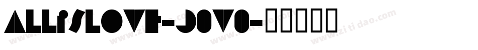 Allislove-j0V0字体转换