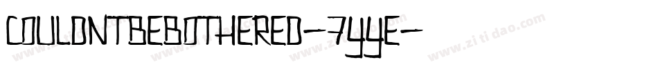 CouldntBeBothered-7YyE字体转换