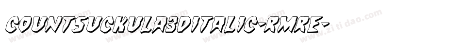 CountSuckula3DItalic-RmrE字体转换